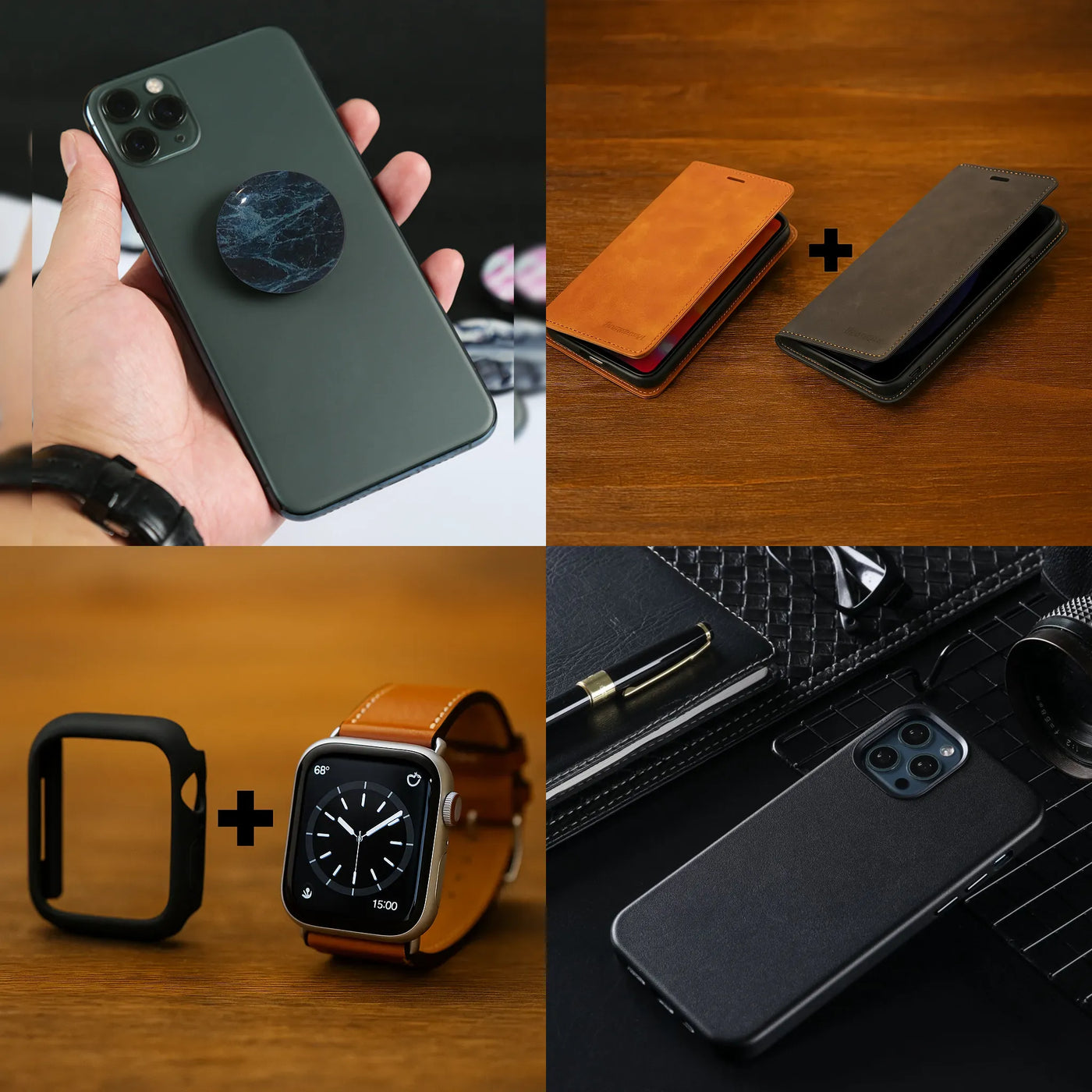Gaveidéer med iPhone covers, Apple Watch remme og mobiltilbehør i læder og silikone