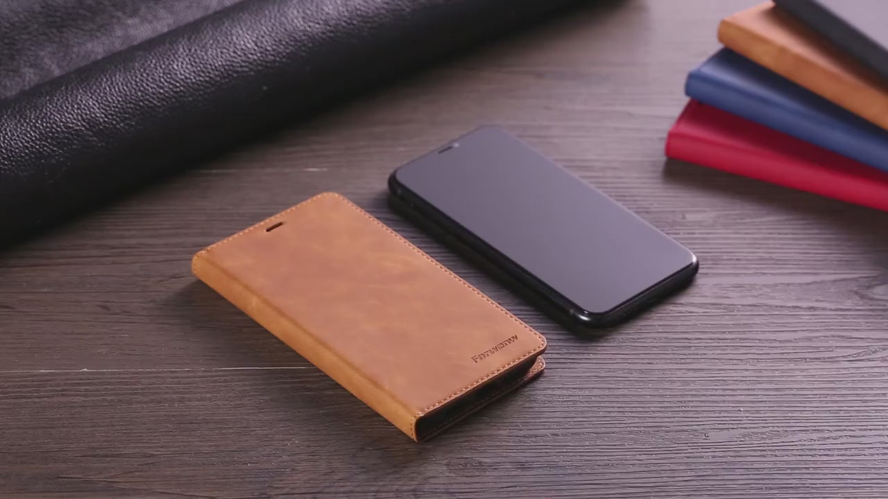 Forwenw magnetisk flip cover med kortholder