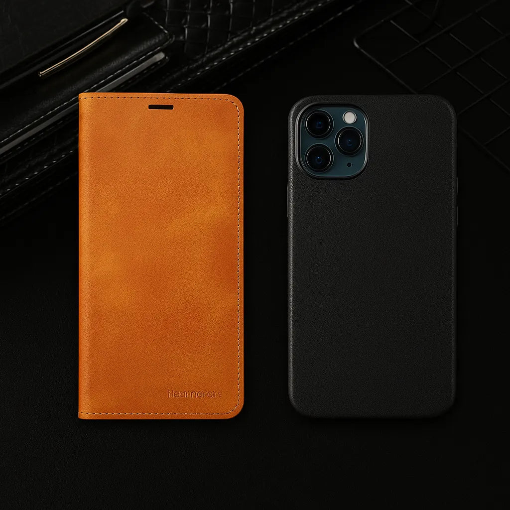 Flipcover vs. hardcase cover – visuel sammenligning af iPhone beskyttelse