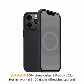Sort iPhone MagSafe cover med 700+ anmeldelser, hurtig levering og 100 dages tilfredshedsgaranti